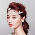 Elegant Flower Pearls Bridal Hairwear Jewelry Wedding Dress Bride Headband Hair Accessories