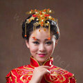 Luxury Bridal Classic Costume Phoenix Coronet Tassel Hair Clasp Cheongsam Wedding Bride Hair Accessories