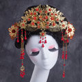 Luxury Bridal Phoenix Coronet Tassel Hair Clasp Cheongsam Chinese style Classic Wedding Bride Hair Accessories