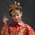 Luxury Bridal Phoenix Coronet Tassel Hair Clasp Cheongsam Chinese style Wedding Bride Hair Accessories