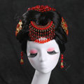 Luxury Rhinestone Tassel Bridal Headband Cheongsam Classic Wedding Bride Hair Accessories Sets