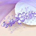 Plum flower Purple Crystal Bead Hairwear Wedding Bride Headband Bridal Party Dress Hair Accessories