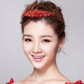 Unique Bling Crystal Bridal Crown Vintage Cheongsam Wedding Bride Headband Hair Accessories