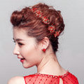 Unique Bling Crystal Butterfly Bridal Hairwear Vintage Cheongsam Wedding Bride Headband Hair Accessories