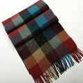 Fashion England Lattice Long Wool Scarf Man Winter Thicken Cashmere Tassels Muffler - Multicolour