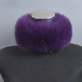 Fashion Short Fox Fur Scarf Women Winter Warm Neck Wrap Muffler Fox Fur Collar - Purple