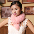 Luxury Classic Short Fox Fur Scarf Women Winter Warm Neck Wrap Fox Fur Collar - Pink