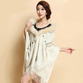 Luxury Long Wool Diamond Shawls Racoon Dog Fur Scarf Women Winter Thicken Tassels Poncho - Beige