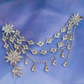 Elegant Wedding Headdress Jewelry Flower Crystal Tassel Bridal Headband Rhinestone Hair Accessories