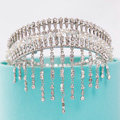 Luxury Classic Wedding Jewelry Crystal Large Ring Tassel Tiaras Bridal Rhinestone Crown Hair Accessories