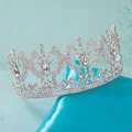 Luxury Retro Wedding Jewelry Large Crystal Tiaras Bridal Rhinestone Crown Hair Accessories