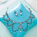 Luxury Wedding Jewelry Black Pearl Crystal Tassel Tiaras Bridal Rhinestone Headband Hair Hoop Accessories