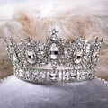 Luxury Wedding Jewelry Crystal White Large Ring Tiaras Bridal Rhinestone Crown Hair Accessories