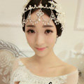Luxury Wedding Jewelry Pearl Crystal Tassel Tiaras Bridal Rhinestone Headband Hair Hoop Accessories