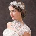 Luxury Wedding Jewelry Sets Earrings & Bridal Crystal Lace Embroidery Necklace Shoulder Accessories