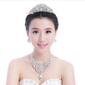 Luxury Wedding Jewelry Sets for Bridal Crystal Peacock Tiara & Earrings & Rhinestone Necklace
