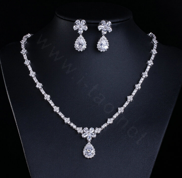 Buy Wholesale Simple Banquet Wedding Jewelry Sets Flower