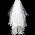 Classic Romantic Cathedral Crimping Fluffy Multilayer White Bridal Wedding Veil / Bride Care Cloth