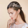 Elegant Bridal Wedding Rhinestone Alloy Flower Crystal Bead Bride Headband Hair Comb Accessories