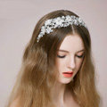 Elegant Bridal Wedding Rhinestone Alloy Pearl Flower Crystal Bead Bride Headband Hair Hoop Accessories