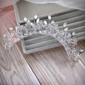 Fashion Wedding Jewellery Rhinestone Crystal Beads Flower Tiaras Bridal Crown Hair Accessories