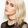 Hot sale Fashion Women Metal Cross Elastic Tattoo Choker Necklace Clavicle Chain