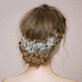Retro Bridal Wedding Pearl Bead Alloy Floral Rhinestone Crystal Bride Headband Hair Accessories