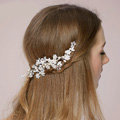 Retro Bridal Wedding Rhinestone Bead Alloy Floral Crystal Pearl Bride Headband Hair Accessories