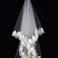 Retro Elegant Cathedral 300cm Long Handmade Lace Flower Mountain Bridal Wedding Veil Bride Deco