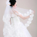 Romantic Cathedral Multilayer 300cm Length Lace Flower Edge Bridal Wedding Veil Hot Sell