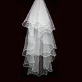 Romantic Cathedral Multilayer 300cm Long White Pearl Bridal Wedding Veil Bride Deco