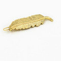 Simple Retro Woman Gold Plated Alloy Leaves Edge Clip Hair pin Accessories