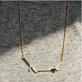 Unique Fashion Simple Women Golden Gold-plated Metal Geometric Shape Necklace Clavicle Chain