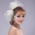 Bowknot Crystal Lace Gauze Bridal Fascinator Headpiece Bride Wedding Dress Prom Face Veils Hair Accessories