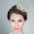 Elegant Rhinestone Gauze Flower Bridal Fascinator Wedding Dress Prom Headband Hair Hoop Accessories