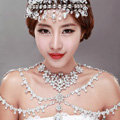 European Extreme Luxury Crystal Bridal Necklace Rhinestone Shoulder Chain Wedding Dress Jewelry