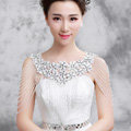 Gorgeous Bride Wedding Rhinestone Lace Flower Crystal Beads Tassel Shawl Bridal Shoulder Chain Jewelry