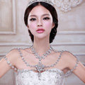 High Quality Fashion Crystal Bridal Necklace Rhinestone Large Shoulder Body Chain Wedding Jewelry
