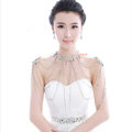 High Quality Sexy Crystal Bridal Necklace Rhinestone Long Tassel Shoulder Body Chain Wedding Jewelry