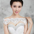 Hot sales Bride Wedding Lace Flower Crystal Shawl Rhinestone Bridal Princess Shoulder Chain Jewelry