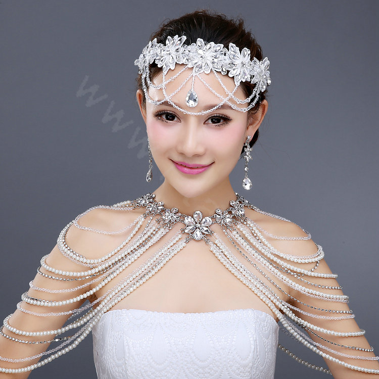 Buy Wholesale Vintage Bride Wedding Rhinestone Crystal Beads Long Pearl ...