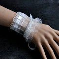 Vintage Gothic Style Rhinestone Lace Bridal Wristlet Wedding Dress Party Perform Bracelet Accessories