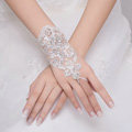 Vintage Pearl Rhinestone Lace Flower Bridal Wristlet Wedding Dress Crystal Bracelet Chain Accessories