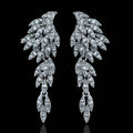 Gorgeous Eagle Shape Crystal Bridal Earrings Gold Plated Long Drop Earrings for Women Wedding Accessories