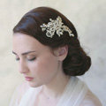 Retro Baroque Gold Plated Crystal Beads Pearl Wedding Bridal Hair Barrettes Clip Accessories
