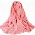 Classic Plaid Unisex Scarf Shawl Winter Warm Cotton Solid Panties 150*120CM - Pink