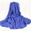 Classic Plaid Unisex Scarf Shawl Winter Warm Cotton Solid Panties 150*120CM - Royal Blue