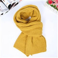 Classic Unisex Scarf Cashmere Warm Winter Solid Scarves Wraps 180*35CM - Yellow