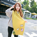 Classic Unisex Scarf Striped Cashmere Warm Winter Solid Scarves Wraps 200*35CM - Yellow