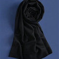 Colorful Unisex Scarf Shawl Winter Warm Cashmere Solid Panties 180*60CM - Black